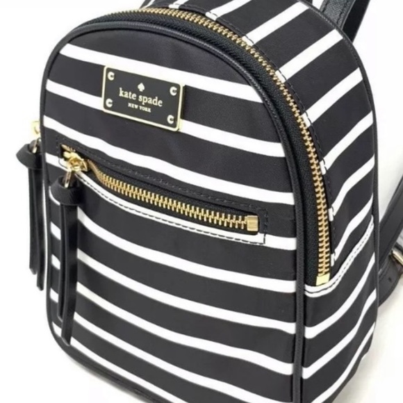 Kate Spade French Stripe Mini Bradley Backpack - Picture 8 of 8